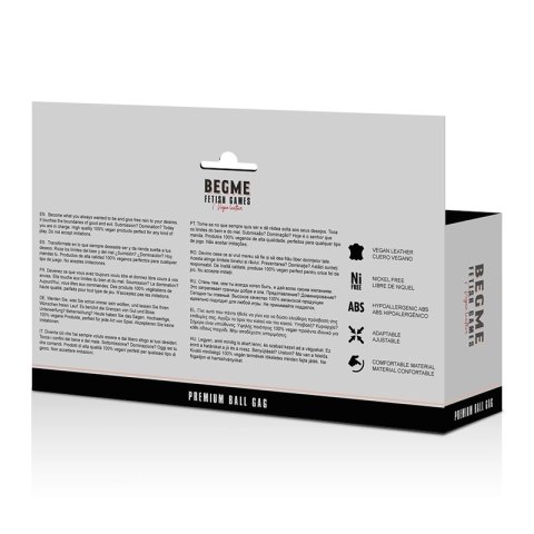 Begme Red Edition pasek z wegańskiej skory z wentylowaną kulą 4,5 cm