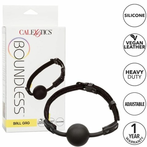 CalExotics Boundless Ball Gag silikonowy, regulowany, wegańska skora