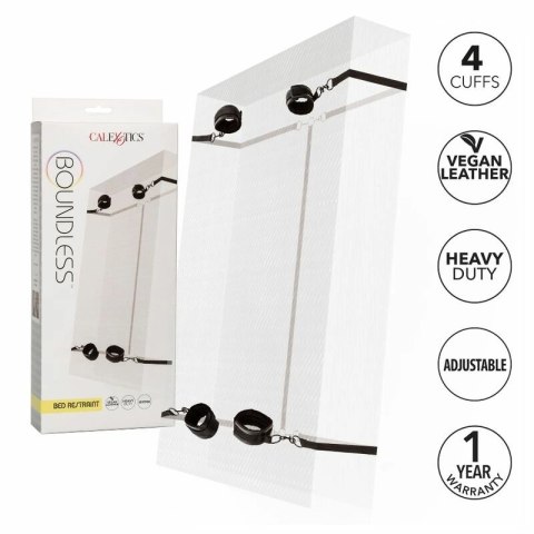 CalExotics Boundless Red - System przytrzymujący z mankietami Eco, uniwersalny