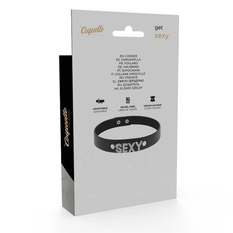 Coquette Chic Desire Choker z wegańskiej skory, czarny, uniwersalny rozmiar