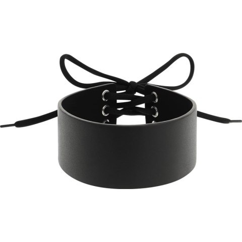 Coquette Chic Desire Choker z wegańskiej skory, regulowany, czarny