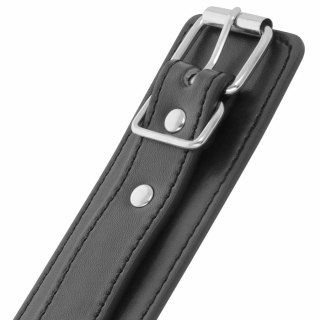 Darkness - Czarne kajdanki regulowane z podwojną taśmą wzmacniającą