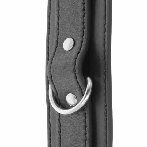 Darkness - Czarne kajdanki regulowane z podwojną taśmą wzmacniającą