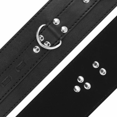 Darkness Kajdanki Skorzane Czarny Model Regulowany Metalowe Zapięcia