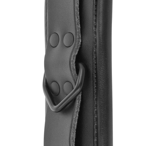 Darkness Regulowane mankiety na kostki czarne skora ekologiczna