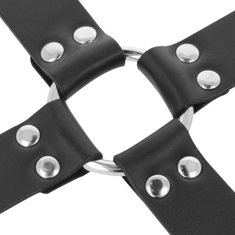 Darkness Zestaw Skorzanych Kajdanek na Stopy i Ręce Czarny