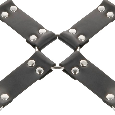 Darkness Zestaw Skorzanych Kajdanek na Stopy i Ręce Czarny