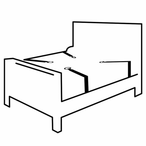 Darkness Zestaw do Mocowania Łożka - Uniwersalne Krawaty Neoprenowe