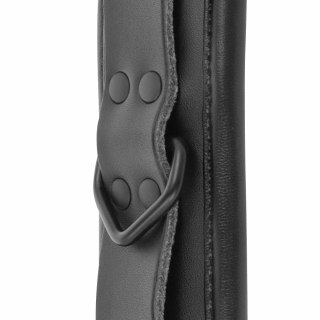 Darkness zestaw skorzany: czarny kołnierz z kajdankami i smyczą, regulowany