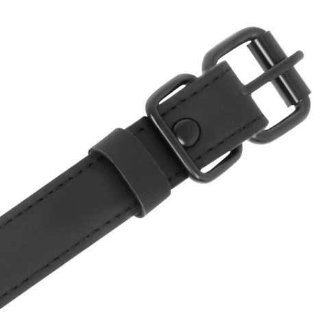 Fetish Submissive Ring Gag z zaciskami na piersi, skora wegańska