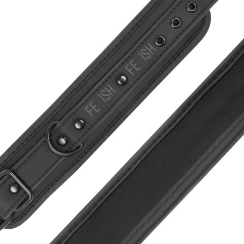 Fetish Submissive Zestaw Kajdanek i Naszyjnika z Wegańskiej Skory, Neopren