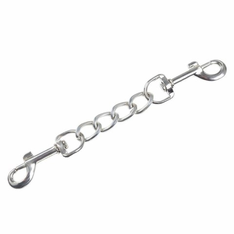 OHMAMA Czerwone kajdanki z regulowanym zapięciem i metalowym łańcuchem