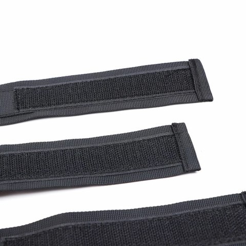 OHMAMA Fetish - Zestaw nylonowy: kołnierz i kajdanki, regulowany