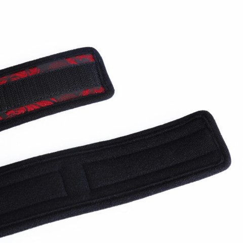 OHMAMA Kajdanki Nadgarstkowe Regulowane Skorzane Czarny Fetish