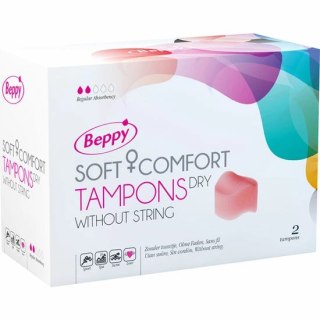 Beppy Comfort Soft - tampony higieniczne bez sznurka, suche, 2 sztuki