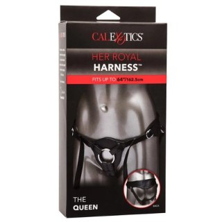 CalExotics Royal Queen Pas Harness - uniwersalny, skorzany, czarny