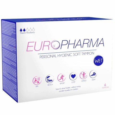 Europharma Action piankowe tampony dyskretne bez sznurka 6 szt.