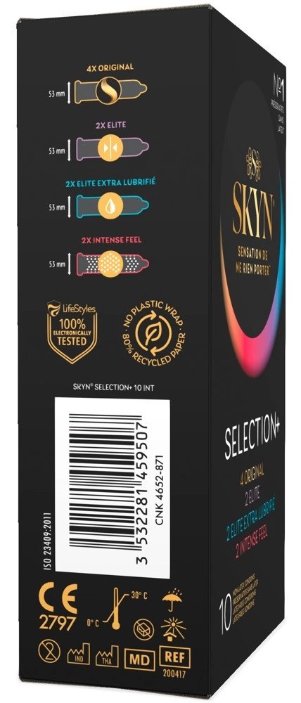 SKYN Selection+ 10 szt. prezerwatywy lateksowe bez lateksu Mix rodzajow