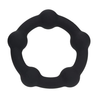 Beaded Silicone Cockring - S - 30mm - Black