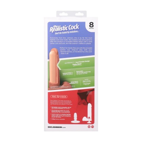 Doc Johnson Realistic Cock UR3 model z przyssawką i jądrami, beżowy