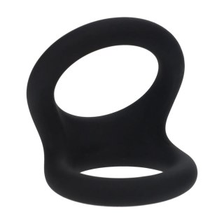 Double O Silicone Cockring - L - Black