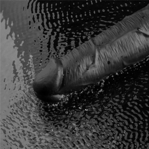 10.5" REAL SOFTEE Rechargeable TPE Vibrating Dildo(Black)