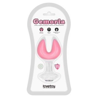 Gemoria Silicone Butt Plug - Dual Crescent (Glow-In-The-Dark)