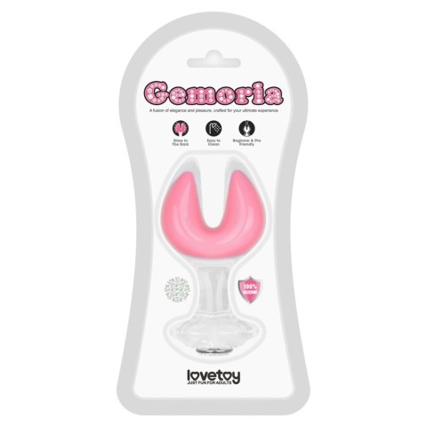 Gemoria Silicone Butt Plug - Dual Crescent (Glow-In-The-Dark)