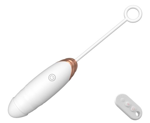 Vibrating Silicone Love EGG USB 7 vibration and thrust functions / Remote control White