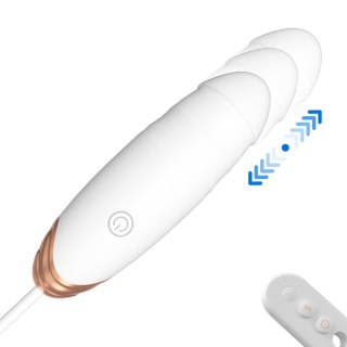 Vibrating Silicone Love EGG USB 7 vibration and thrust functions / Remote control White