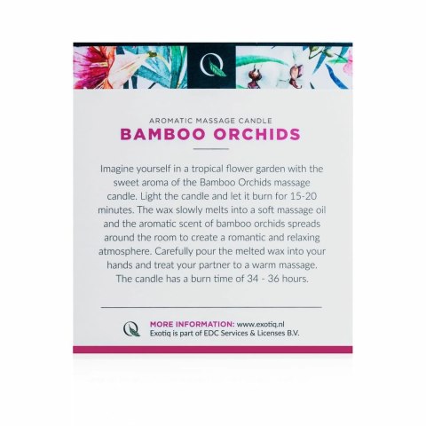 Exotiq Świeca Masująca Bamboo Orchids 200g - Relaksujący Olejek Zapachowy