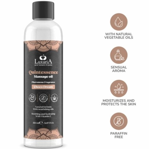 Intimateline Luxuria Olejek do Masażu Czekoladowy 150 ml - Naturalny Nawilżający