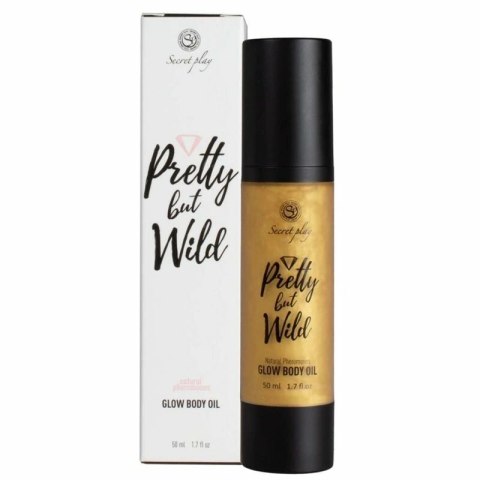 Secret Play Glow Body Oil 50ml - Rozświetlający Olejek Złocisty, Witamina E