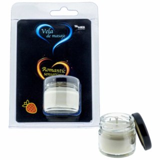 Taloka Świeca do masażu truskawkowa 30 ml z olejem kokosowym