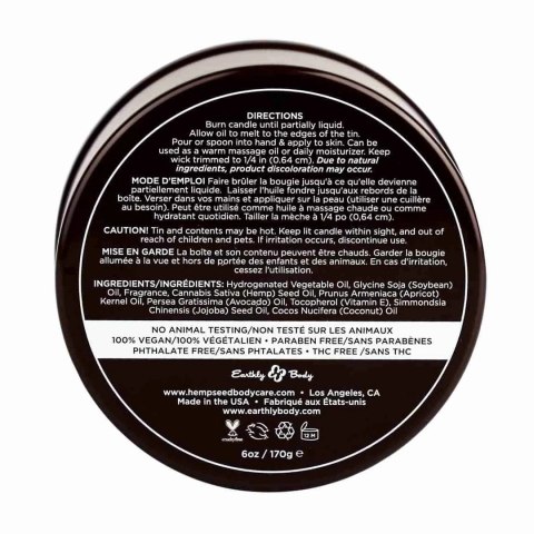 Earthly Body Świeca do masażu Guawa 170g - odżywczy olejek 3w1