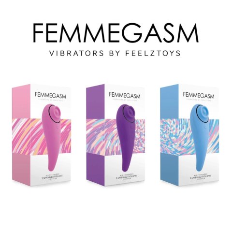 FeelzToys FemmeGasm Tapping & Tickling Vibrator turkusowy 6 trybow