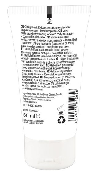 Lick It Żel do masażu wodny truskawkowy 50ml vegan care