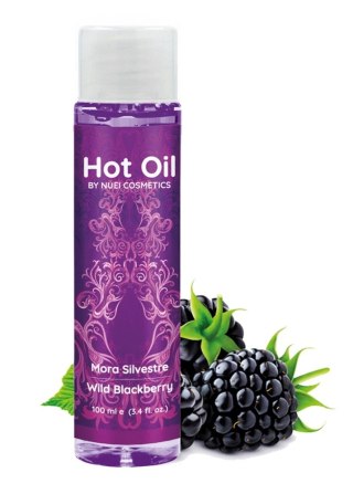 NUEI Hot Oil Wild Blackberry - Olejek do masażu, rozgrzewający, 100 ml