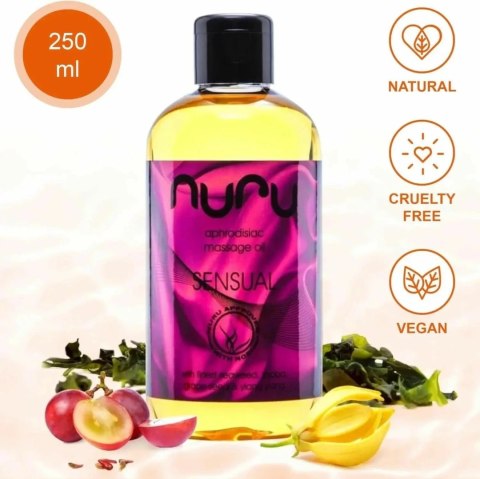 Nuru Massage Oil Sensual 250 ml - olejek do masażu z ekstraktem z wodorostow