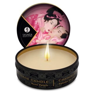 Shunga Mini Massage Candle Rose Petals 30ml - świeca sojowa do masażu