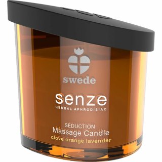 Swede Senze Massage Candle Seduction 50ml - świeca do masażu o zapachu goździkow, pomarańczy i lawendy