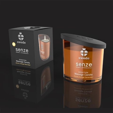 Swede Senze Massage Candle Seduction 50ml - świeca do masażu o zapachu goździkow, pomarańczy i lawendy