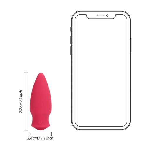 Cone Shaped Bullet Vibrator - Blushing Red