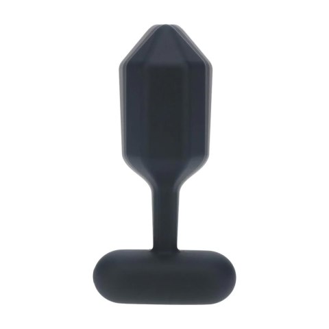 Hexagonal Vibrating Silicone Anal Plug - S - Black