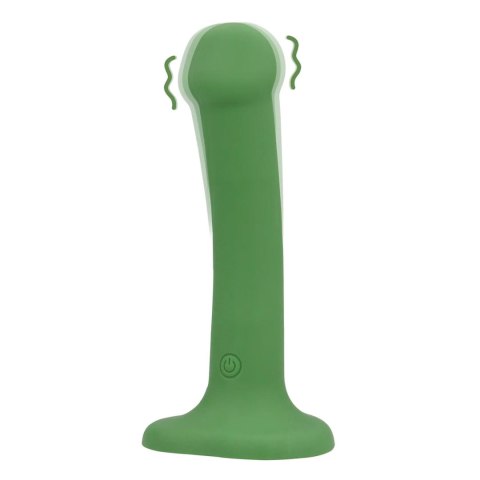 Non-Phallic Vibrating Dildo - Small - Forest Green