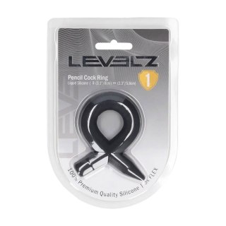 Pencil Liquid Silicone Cockring - Black