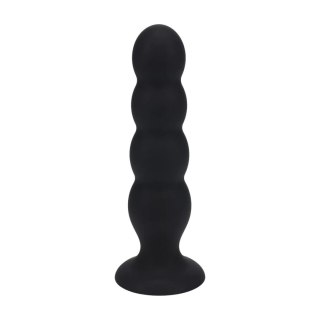 Quad Rattle Liquid Silicone Anal Plug - XL - Black