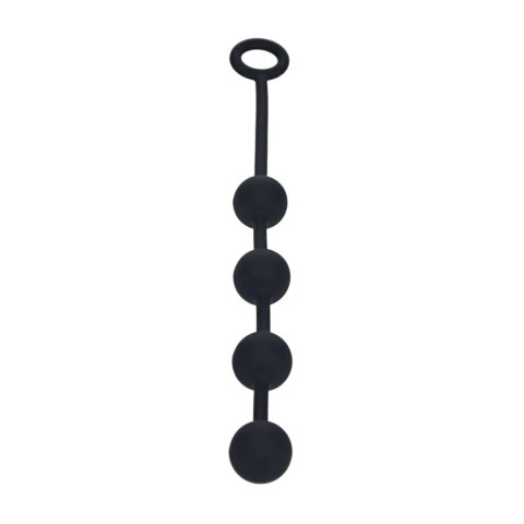 Round Silicone Anal Balls - M - 30mm - Black