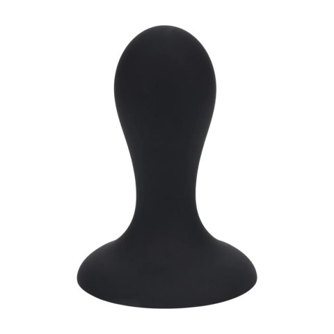 Single Rattle Liquid Silicone Anal Plug - S - Black