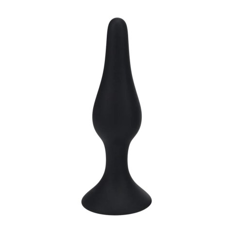 Slim Silicone Anal Plug - XL - Black